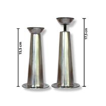 Kit c/ 4 Pés de Alumínio Cônico para Móveis e Armário com Regulagem e Parafusos