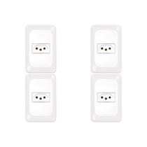 Kit C/4 - Pial Conjunto Pop 4X2 1 Tomada 20A 3020