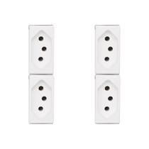 Kit C/4 - Pial Modulo Pop Tomada 2P+T 10A Lg30 Kit C/4 - Pial Modulo Pop Tomada 2P+T 10A Lg30