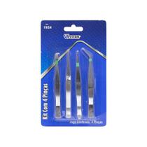 Kit C/ 4 Pinças Multiuso P/ Manutenção Celular E Eletrônicos Kit C/ 4 Pinças Multiuso P/ Manutenção Celular E Eletrônicos