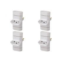 Kit C/4 - Pino 3 Saidas 2 Polos+Terra Perlex Branco 345Br