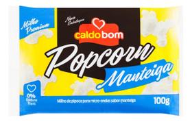 Kit c/ 4 Pipoca para Micro-Ondas Manteiga Caldo Bom 100g