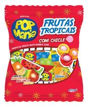 Kit c/ 4 Pirulito Pop Mania Com Recheio Chiclete 500g Sabor