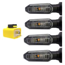 Kit C/4 Pisca Led Seta C/relê Moto Honda Cg Titan 160 2014
