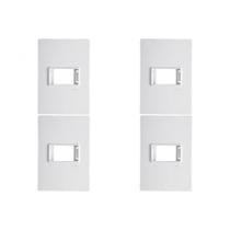 Kit C/4 - Placa Conjunto Modular Ilumi Vivaz 4X2 - 1 Modu...