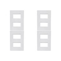 Kit C/4 - Placa Conjunto Modular Ilumi Vivaz 4X2 - 2 Modu... Kit C/4 - Placa Conjunto Modular Ilumi Vivaz 4X2 - 2 Modu...