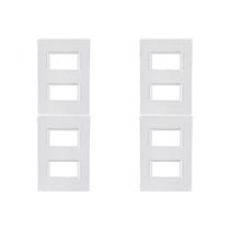 Kit C/4 - Placa Conjunto Modular Ilumi Vivaz 4X2 - 2 Modu... Kit C/4 - Placa Conjunto Modular Ilumi Vivaz 4X2 - 2 Modu...