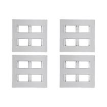 Kit C/4 - Placa Conjunto Modular Ilumi Vivaz 4X4 - 2 Modu...