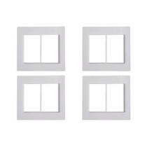 Kit C/4 - Placa Conjunto Modular Ilumi Vivaz 4X4 - 3 Modu...