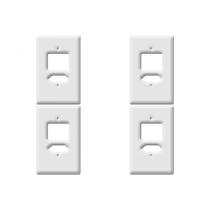 Kit C/4 - Placa Perlex Branca 4X2 (2 Saida+Tomada) 23Pl3It