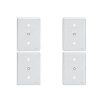 Kit C/4 - Placa Perlex Branca 4X2 (Cega+Furo) 23Pl0/6