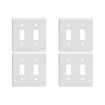 Kit C/4 - Placa Perlex Branca 4X4 (1 Saida+1 Saida) 23Pl11 Kit C/4 - Placa Perlex Branca 4X4 (1 Saida+1 Saida) 23Pl11