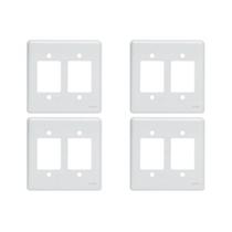 Kit C/4 - Placa Perlex Branca 4X4 (3 Saida+3 Saida) 23Pl33 Kit C/4 - Placa Perlex Branca 4X4 (3 Saida+3 Saida) 23Pl33