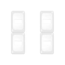 Kit C/4 - Placa Pial Pop Branca 4X2 - 1 Modulo Lgp21