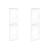 Kit C/4 - Placa Pial Pop Branca 4X2(1Modulo Horizontal) L...