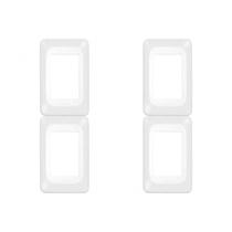 Kit C/4 - Placa Pial Pop Branca 4X2 - 3 Modulos Juntos Lgp23