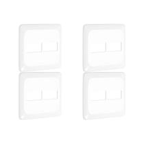 Kit C/4 - Placa Pial Pop Branca 4X4 (1+1 Horizontal) Lgp42