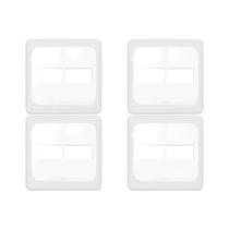 Kit C/4 - Placa Pial Pop Branca 4X4 - 1 Modulo+1 Modulo L...