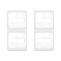 Kit C/4 - Placa Pial Pop Branca 4X4 - 1 Modulo+1 Modulo L...