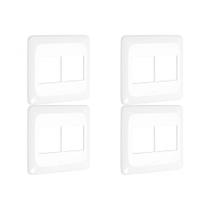 Kit C/4 - Placa Pial Pop Branca 4X4 (2+2 Horizontal) Lgp44