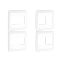 Kit C/4 - Placa Pial Pop Branca 4X4 (2+2 Horizontal) Lgp44 Kit C/4 - Placa Pial Pop Branca 4X4 (2+2 Horizontal) Lgp44