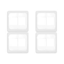 Kit C/4 - Placa Pial Pop Branca 4X4 - 2 Modulos+2 Modulos...