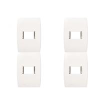 Kit C/4 - Placa Soprano Ilus 4X2 (1 Modulo Horizontal) 5... Kit C/4 - Placa Soprano Ilus 4X2 (1 Modulo Horizontal) 5...