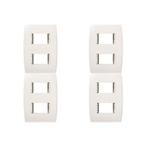 Kit C/4 - Placa Soprano Ilus 4X2 (2 Modulo Distanciada) 5... Kit C/4 - Placa Soprano Ilus 4X2 (2 Modulo Distanciada) 5...