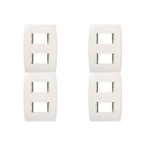 Kit C/4 - Placa Soprano Ilus 4X2 (2 Modulo Distanciada) ... Kit C/4 - Placa Soprano Ilus 4X2 (2 Modulo Distanciada) ...