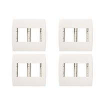 Kit C/4 - Placa Soprano Ilus 4X4 (2 Modulos Duplo) 5Tg99031 Kit C/4 - Placa Soprano Ilus 4X4 (2 Modulos Duplo) 5Tg99031