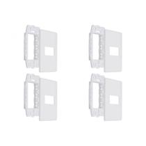 Kit C/4 - Placa Steck Linha Stella Branca 4X2 - 1 Modulo ... Kit C/4 - Placa Steck Linha Stella Branca 4X2 - 1 Modulo ...