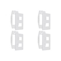 Kit C/4 - Placa Steck Linha Stella Branca 4X2 - 2 Modulos...