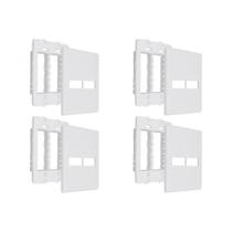 Kit C/4 - Placa Steck Linha Stella Branca 4X4 - 1 Modulo ...