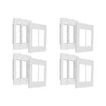 Kit C/4 - Placa Steck Linha Stella Branca 4X4 - 3 Modulos...