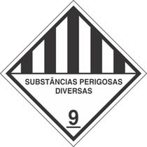 Kit C/ 4 Placas Simbologia 9 Substancia Perigosas Dvs 30x30