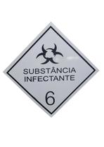 Kit C/ 4 Placas Simbologia Substância Infectante 6 30x30
