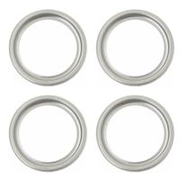 Kit C 4 Porta Grelha Caixilho Ralo Redondo 10cm Cromado Inox