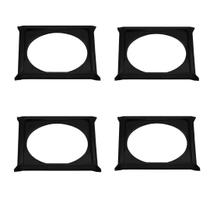 Kit C/4 Porta Grelha Ralo Click 15x15 Suporte Inox Preto