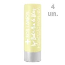 Kit C/4 Protetor Labial Sos Lip Balm Mix Óleo 3,5Gr Top - Top beauty