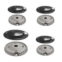 Kit C/ 4 Queimadores 4 Tampinhas P/ Fogao Brastemp Bfs4nabun