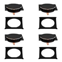 Kit C/4 Ralo e Porta Grelha Inox Piso Click 10x10 Cm Preto Kit C/4 Ralo e Porta Grelha Inox Piso Click 10x10 Cm Preto