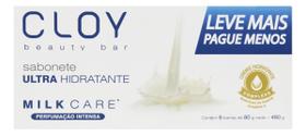 Kit c/ 4 Sabao em barra Cloy Ultra Hidratante Milk Care