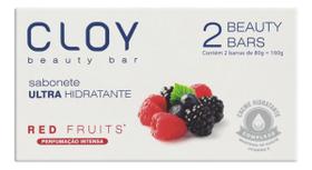 Kit c/ 4 Sabao em barra Cloy Ultra Hidratante Red Fruits