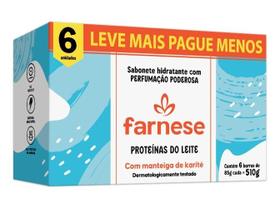 Kit c/ 4 Sabonete Farnese Proteina Leite Pack 6x85g