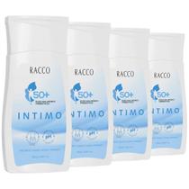 Kit c/ 4 Sabonete Líquido Íntimo Feminino 50+ Racco 180ml
