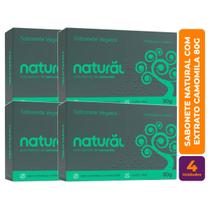 Kit c/ 4 Sabonete Vegano Natural com extrato Camomila 80g - Orgânico Natural Kit c/ 4 Sabonete Vegano Natural com extrato Camomila 80g - Orgânico Natural