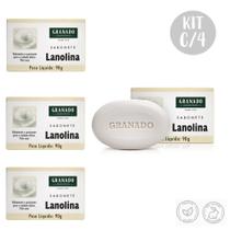 Kit c/4 Sabonetes Hidratante em Barra Lanolina Granado 90g