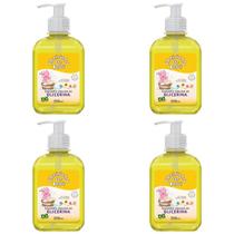 Kit c/4 Sabonetes Liquido Infantil Cheirinho De Bebê Glicerinado 250ml