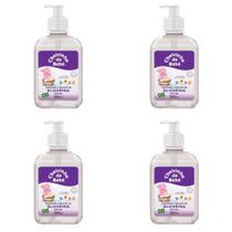 Kit c/4 Sabonetes Liquido Infantil Cheirinho De Bebê Glicerinado 250ml Cristal