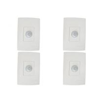 Kit C/4 - Sensor Qualitronix Parede Embutir Foto 180 Bra.